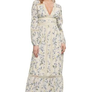 BCBG MaxAzria Dianna Lace-Trimmed Maxi Dress